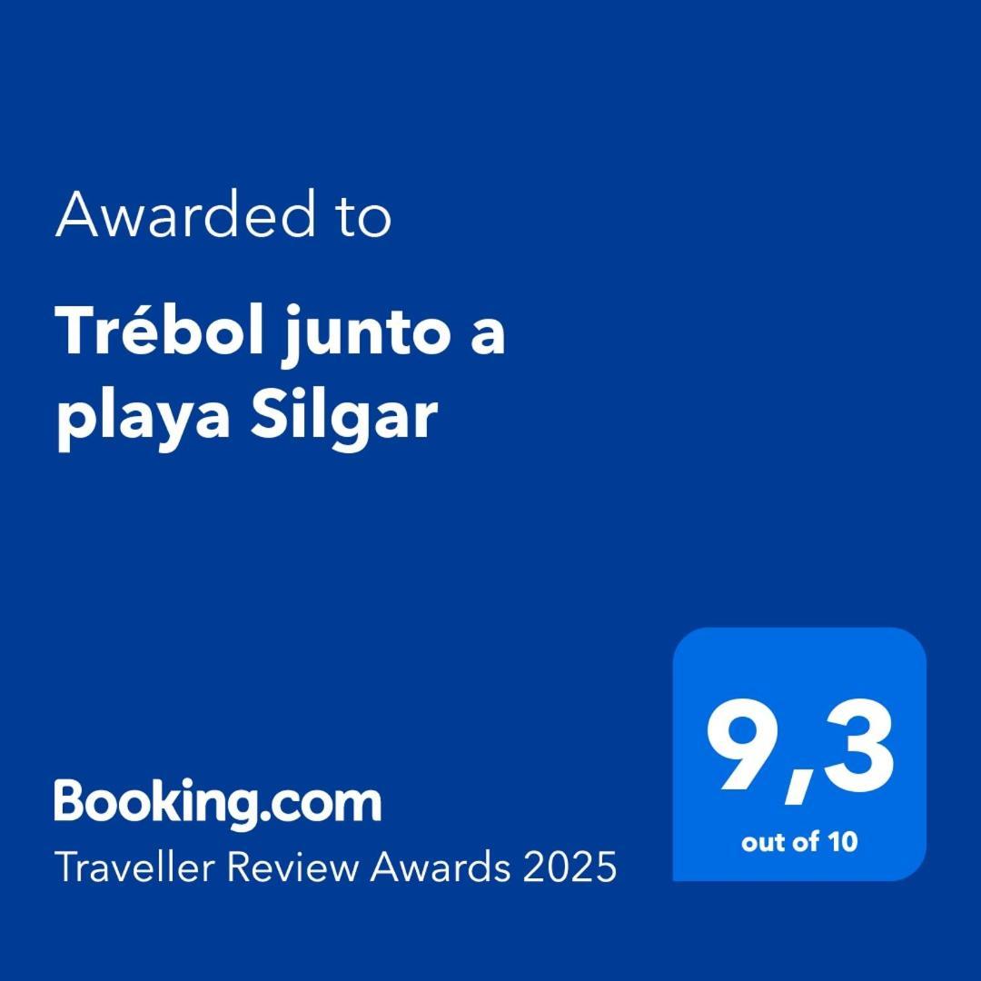 桑亨霍Trebol Junto A Playa Silgar公寓 外观 照片
